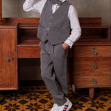Daniel Boys Grey Formal Vest and Pants