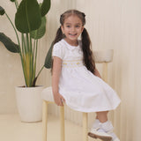 Moira Girls White Smocked Dress
