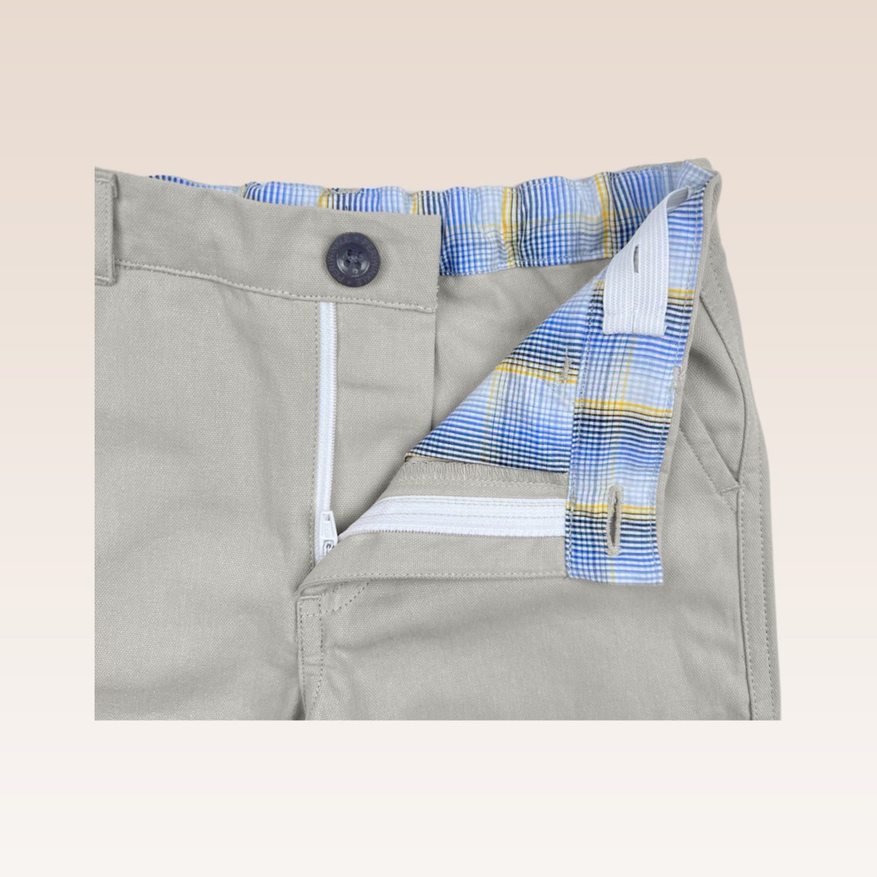 Mateo Boys Beige Slim Fit Shorts with Pockets