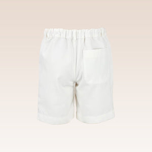 Mateo Boys White Slim Fit Shorts with Pockets