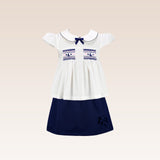 Ines Girls White Smocked Top and Skirt Set