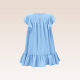 Juliette Girls Blue Smocked Tunic Dress