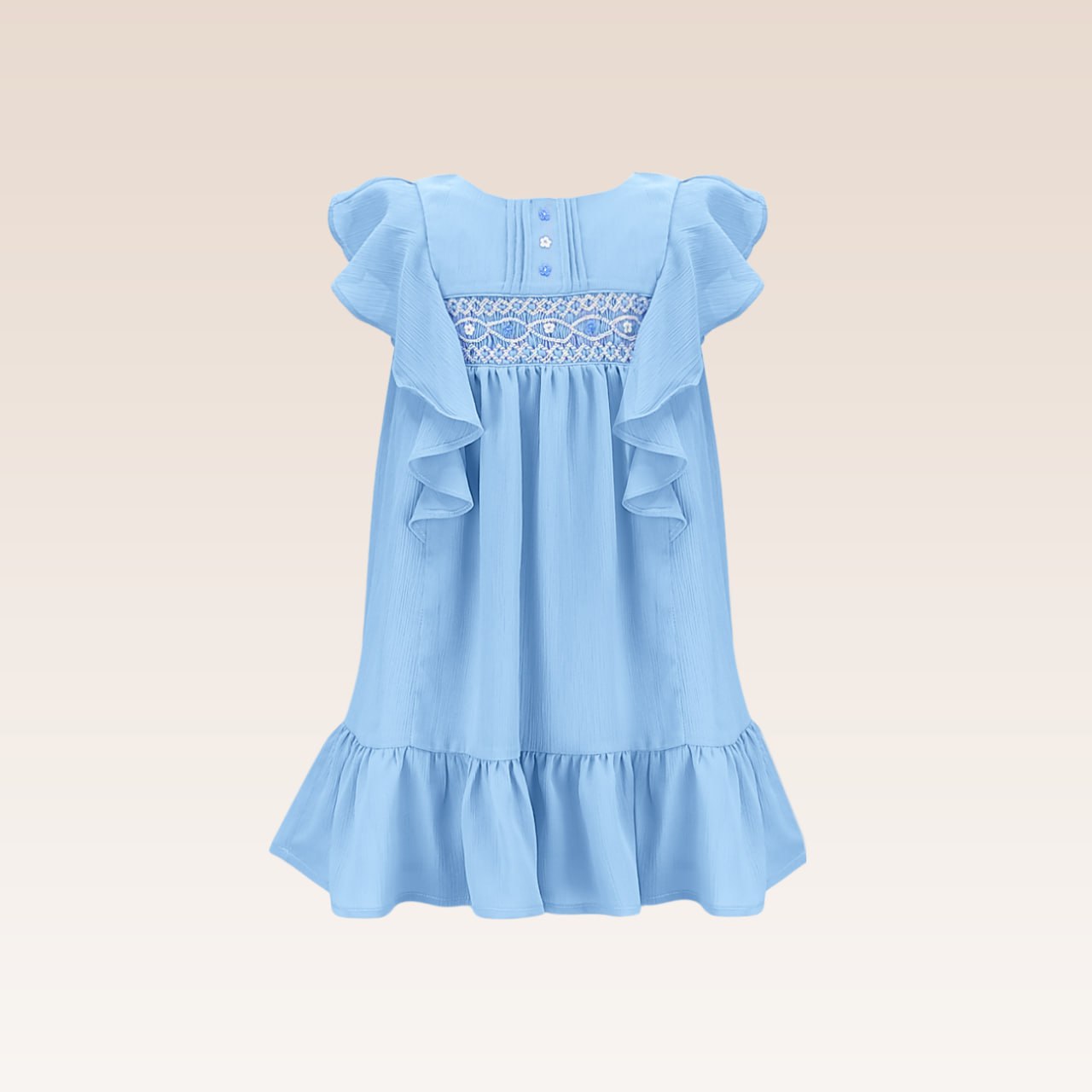 Juliette Girls Blue Smocked Tunic Dress Periwinkle Juliette Girls Blue Smocked Tunic Dress Periwinkle