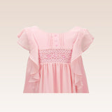 Juliette Girls Pink Smocked Tunic Dress