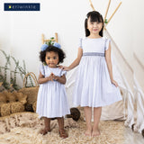 Elowyn Girls White Smocked Dress