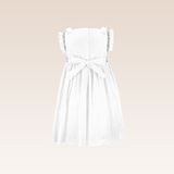 Elowyn Girls White Smocked Dress