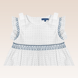 Elowyn Girls White Smocked Dress