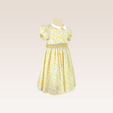 Jinxy Girls Yellow Printed Smocked Dress