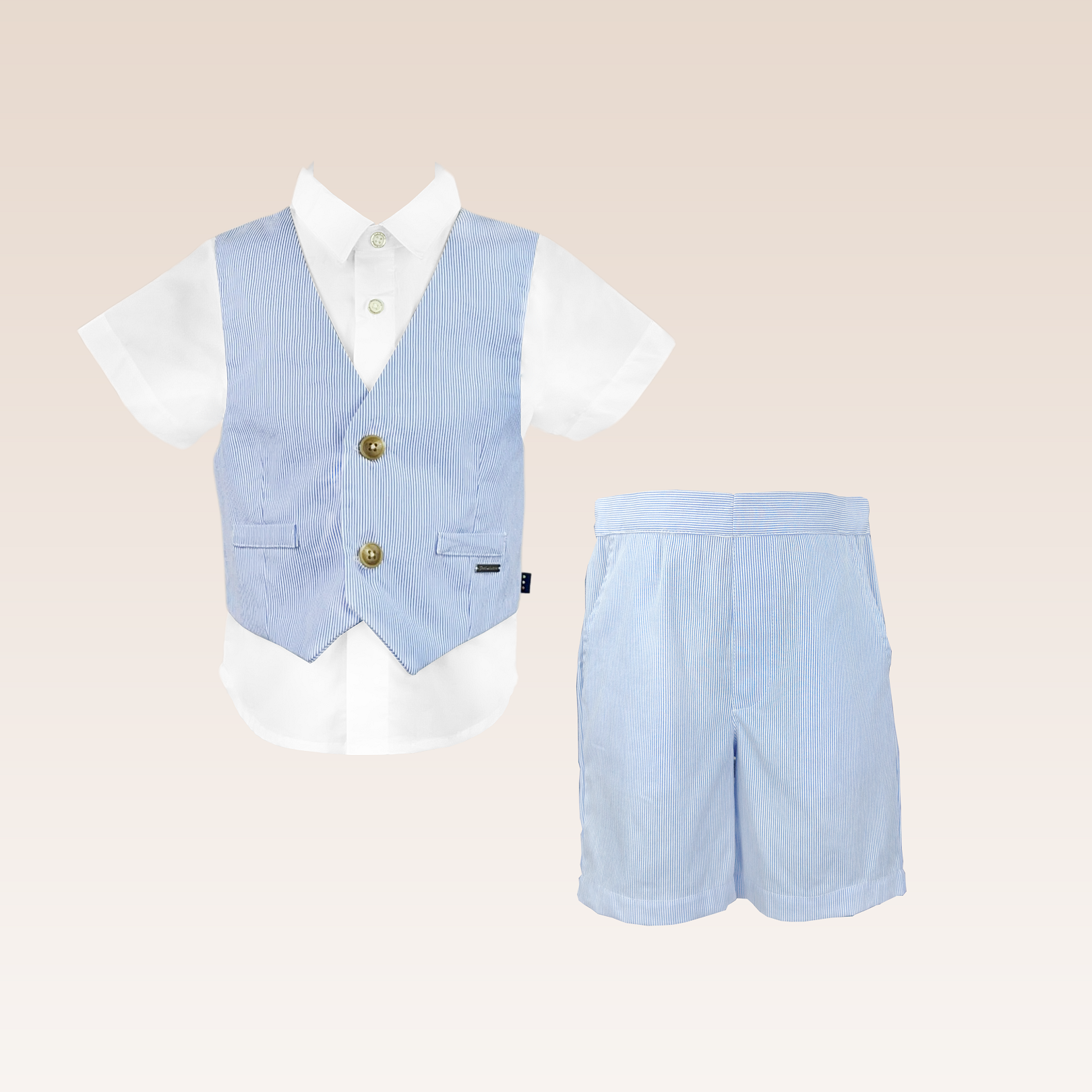 White Baby Boy Shirt And Waistcoat Nixon Boys Top Vest And Shorts