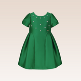Remi Girls Green Party Dress