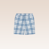 Marcus Boys Blue Checkered Drawstring Shorts