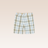 Marcus Boys Brown Checkered Drawstring Shorts