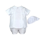 Georges Baby Boys White Christening Set