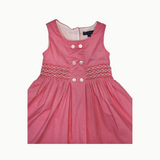 Lailah Coral Smocked Sleeveless Dress