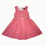 Lailah Coral Smocked Sleeveless Dress