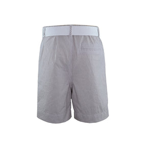 Gabriel Grey Striped Shorts with Belt