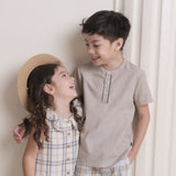 Marlowe Boys Brown Henley Shirt