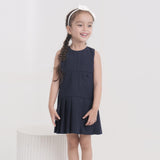 Orah Girls Navy Drop-Waist Dress
