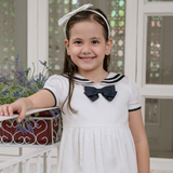 Tiff Girls Ivory Sailor Dress