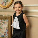 Timoune Girls Black Top and Shorts Set