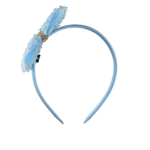 Belle Blue Headband Sequined Bow