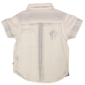 Periwinkle Kids Boys Tatum White Short Sleeved Polo