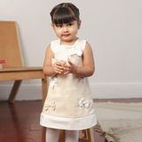 Addison Baby Girls Beige Shift Dress