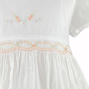 Betty Baby Girls White Smocked dress