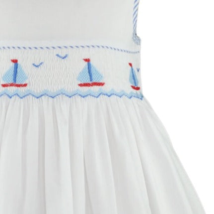 Elea White Smocked Dress