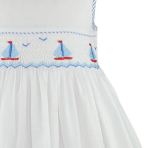 Elea White Smocked Dress