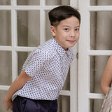 Sevi Boys Blue Button-Down Short Sleeves