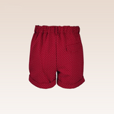 Carly Girls Red Printed Shorts