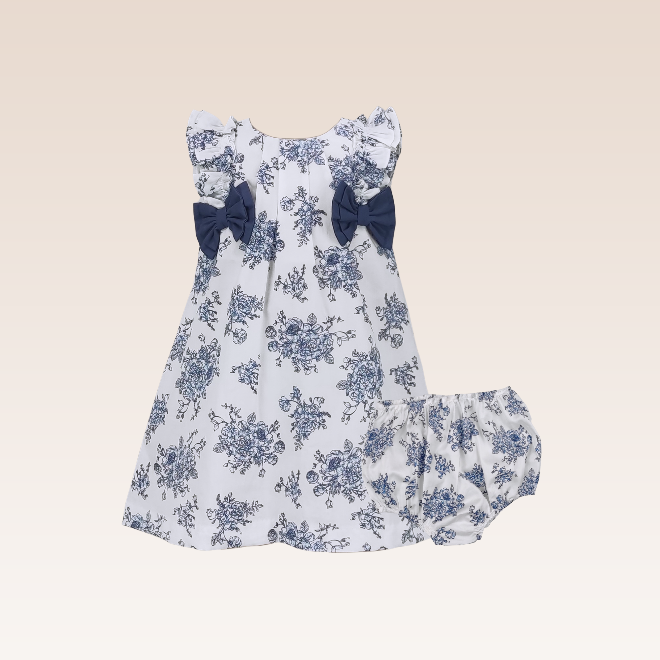 Navy floral baby dress outlet