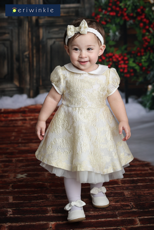 Gold skirt top baby girl
