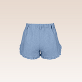 Georgina Girls  Blue Ruffled Shorts