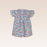 Ganna Girls Blue Bishop Smocked Blouse