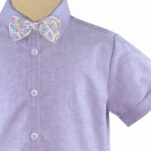 Luc  Boys Short Sleeve Polo Shirt with Bow Tie