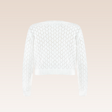 Mayline Girls White Knitted Cardigan