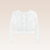 Mayline Girls White Knitted Cardigan