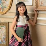 Macey Girls Red Checkered Dress