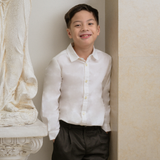 Malcolm Boys Ivory Button-Down Long Sleeves