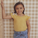 Nataly Girls Yellow Top with Bows