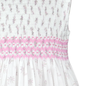Rose Pink Full smocked dress with collar