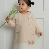 Racquel Baby Girls Beige Shift Dress