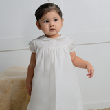 Rina Baby Girls Ivory Embroidered Dress