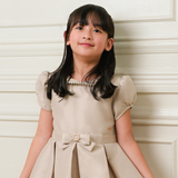 Romaine Girls Beige Party Dress
