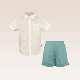 Bennet Boys Green Top and Bottom Set Polo