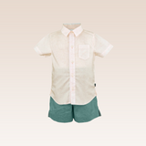 Bennet Boys Green Top and Bottom Set Polo