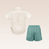 Bennet Boys Green Top and Bottom Set Polo