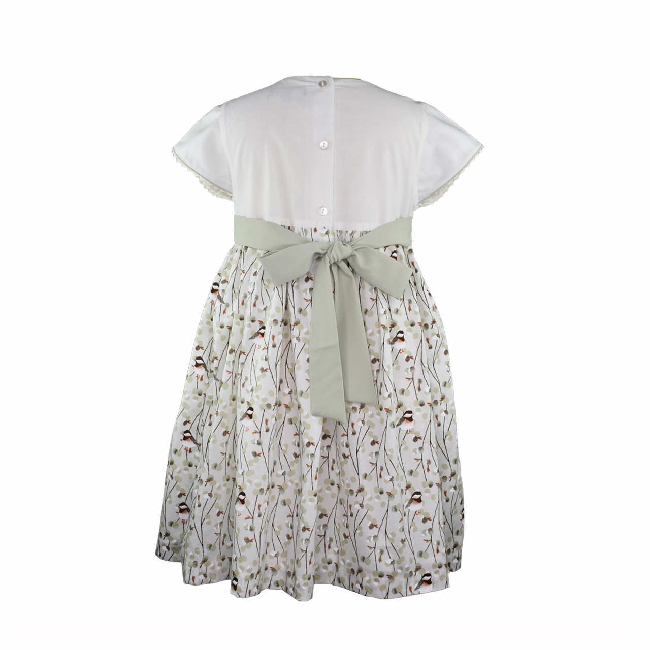 Sage Hand Embroidered Dress
